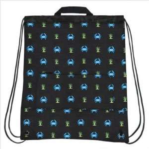  BLUE CRABS Backpack Drawstring Blue Crab Draw String Bag 