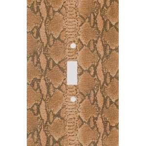 Brown Snake Skin Print Decorative Switchplate Cover