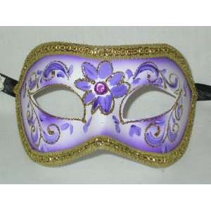  Venetian Colombina Mask   Purple