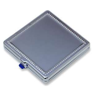  Blank Metal Compact Square with Ridged Recess Beauty
