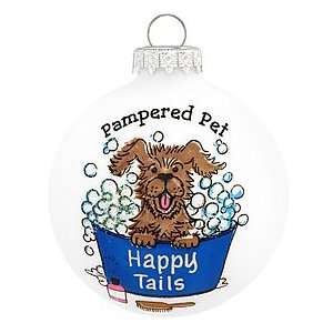  Personalized Pampered Pet Glass Ornament
