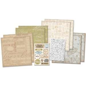 Scrapbook Page Kit 12 Inch by 12 Inch With 8 Papers & 2 Sticker Sheets 