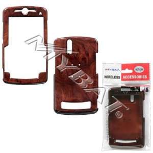 Brown Wood Grain Case Cover Snap On Protective for Motorola Q9m / Q9c