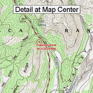   Quadrangle Map   Cuyamaca Peak, California (Folded/Waterproof