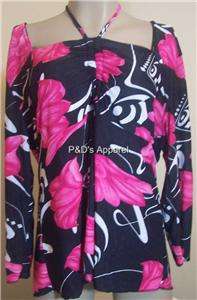 Everyday Womens Plus Size Clothing Black Pink Shirt Top Blouse XL 1X 