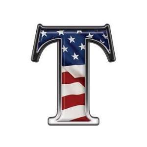  Reflective Letter T with Flag   6 h   REFLECTIVE 