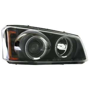 IPCW CWS 337B2 Clear Projector Headlight with Rings, Black Housing and 