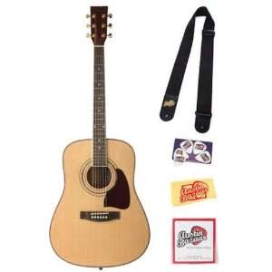 Barcelona D200 Full Size Dreadnought Acoustic Guitar Bundle with Strap 