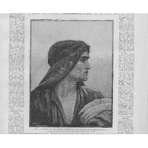  Head Of St John By Schmalz Antique Print 1891