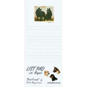  Schipperke Pair Magnetic List Pads   Set of Two 