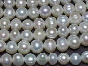 100 PC PEARL NATURAL FRESH WATER CULTURED WHITE 7mm  