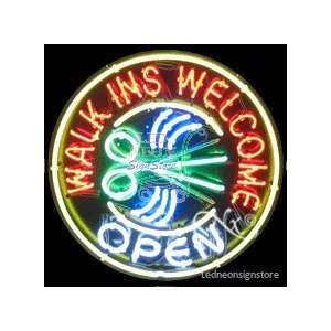  Hair Walk ins Welcome Neon Sign 26 Tall x 26 Wide x 3 