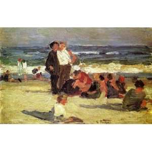   oil paintings   Edward Henry Potthast   24 x 16 inches   Beach Scene 5
