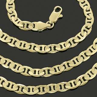   Inch 14k Gold Plated Flat Mariner Chain Anchor Hip Hop Necklace  