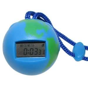 Inexpensive Globe Shaped Digital StopWatch Replaceable Button Cell 