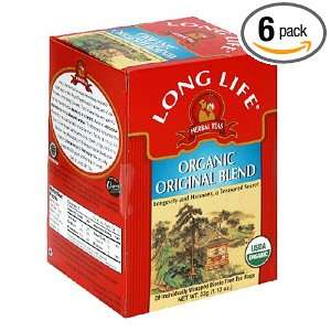 Long Life Herbal Teas, Organic Original Blend Tea Bags 20 Count Boxes 