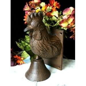 Rust Cast Iron Country Rooster Bell REDUCED  Sports 