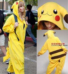 Japan Anime Pokemon Pikachu Cosplay Costume KIGURUMI Pajamas Hollywood 