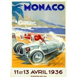  Geo Ham   1936 Monaco Grand Prix Audi F1 Giclee on acid 