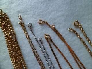 Lot 40 Vtg Used Chain Necklaces 2 5 Strands Avon Monet Germany Napier 