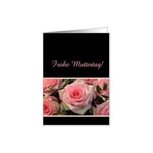  Mothers Day card in German, pink rose Card Health 