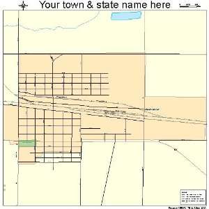  Street & Road Map of Hankinson, North Dakota ND   Printed 