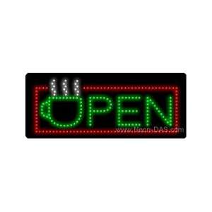 Coffee Shop Open Outdoor LED Sign 13 x 32  Sports 