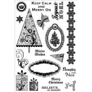  Darcies Cling Mounted Rubber Stamps, Merry On