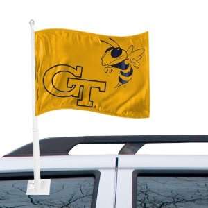 Georgia Tech Yellow Jackets Gold Car Flag  Sports 
