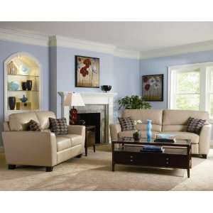   By Coaster   Trudy Collection Beige Sofa and Love Seat