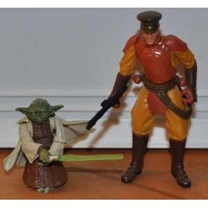 Yoda with Lightsaber (Spin Action) 2004 & Palace Guard with Blaster 