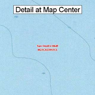USGS Topographic Quadrangle Map   San Onofre Bluff, California (Folded 