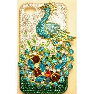  FANCY BLUE PEACOCK Case for iPhone 4 & iPhone 4S Verizon Sprint 