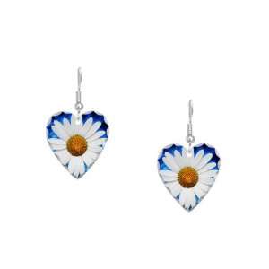    Earring Heart Charm Daisy Energy Blue Artsmith Inc Jewelry