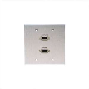  Wallplate with HD15 and DB9 Connectors Electronics