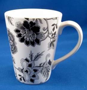 Roscher & Co. Darla Collection Mug Black White Gray China FREE 