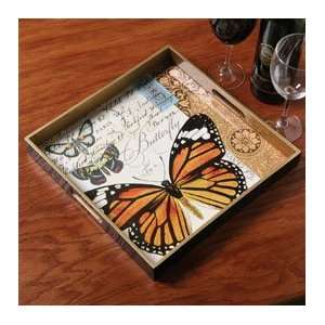 Decoupage Butterfly Tray 