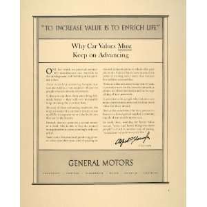  1939 Ad General Motors Alfred P. Sloan Jr. GM Chairman 