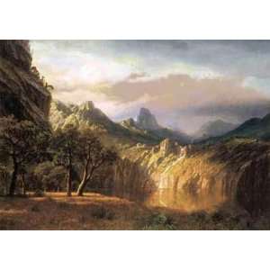 Albert Bierstadt 40W by 28H  In the Valley CANVAS Edge #3 3/4 