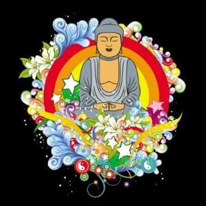  Nirvana Buddha Round Sticker 