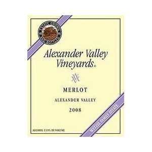  Alexander Valley Vineyards Merlot 2008 750ML Grocery 
