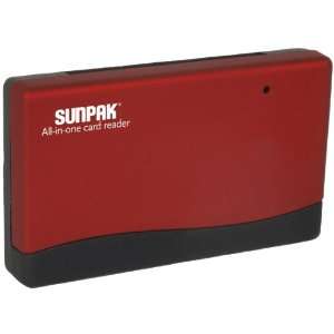  New  SUNPAK ALLIN1 CR RD ALL IN ONE CARD READER (RED 
