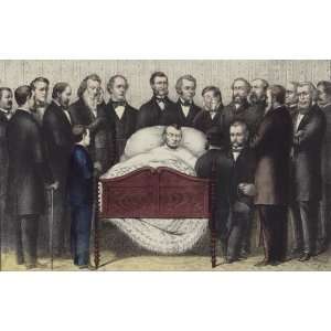 Death of Abraham Lincoln, by E.B. & E.C. Kellogg   Poignant 16x20 