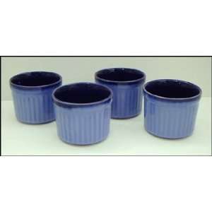  Sango Nova Blue Ramekin Bowls, Set of 4