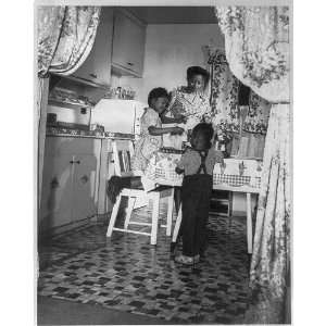   American woman,kitchen,Altgeld Gardens dwelling