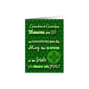 St. Patricks Day for Grandparents, Irish Blessing with Celtic Cross 