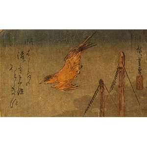  Hand Made Oil Reproduction   Ando Hiroshige   24 x 14 