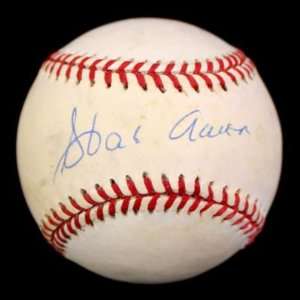   Aaron Signed Autograph Onl Baseball Ball Psa/dna