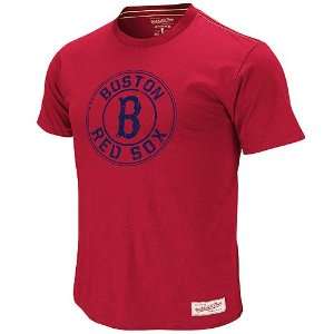  Boston Red Sox On Deck Circle T Shirt by Mitchell & Ness 