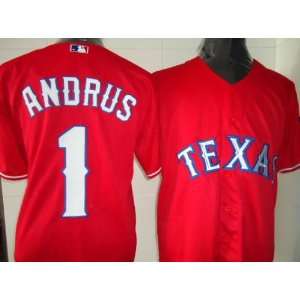  2012 Texas Rangers #1 Elvis Andrus MLB Authentic Red 